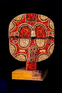 Mask, design Giulio Candussio, mosaic school that produces mosaic masters, Spilimbergo, city of
