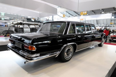 RETRO CLASSICS 2010, Stuttgart Messe, Mercedes-Benz 600 Pullman, classic black saloon at a car