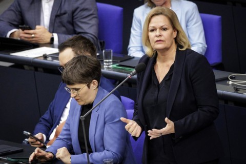 Nancy Faeser, Federal Minister of the Interior and Home Affairs, photographed during the government