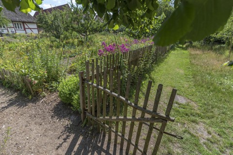 Farmers' gardens in the open-air museum for folklore Schwerin-Muess, Mecklenburg-Vorpommerm,