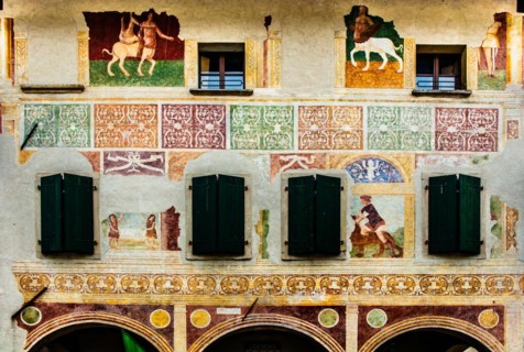 Back of the town gate, historic town centre, Spilimbergo, Friuli, Italy, Spilimbergo, Friuli,