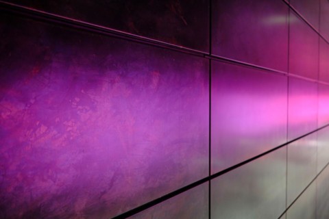 Hafencity University underground station, coloured reflection, Hanseatic City of Hamburg, Hamburg,