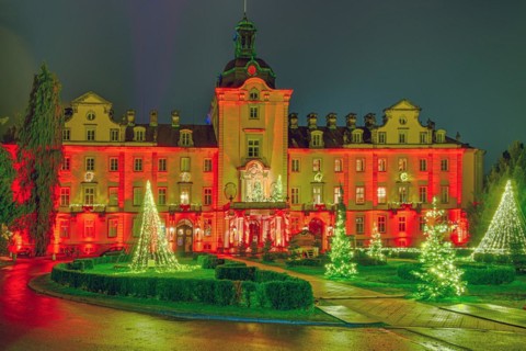 Bueckeburg Castle Christmas lights Christmas magic Bueckeburg Germany