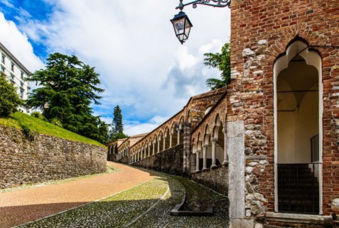 Stairway to the Castello di Udine, Udine, most important historical city of Friuli, Italy, Udine,