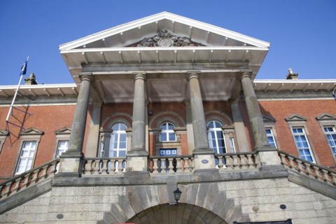 Old Custom House, Wet Dock, Ipswich, Suffolk, England. The Old Custom House is one of Ipswich Wet
