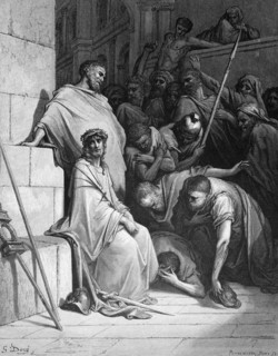 The mockery of Jesus, Gospel of Matthew, chapter 27, mockery, suffering, crown of thorns, New
