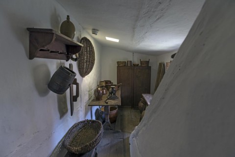 Pantry in a historic farmhouse from the 19th century, Open-Air Museum of Folklore Schwerin-Muess,