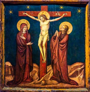 Crucifixion, Battista di Zagabria, tempera on wood, 1468, Galeria d'Arte Antica, Castello di Udine,
