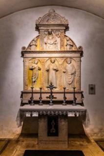 Crypt, Duomo di Santa Maria Maggiore, 13th century, historic city centre, Spilimbergo, Friuli,