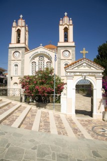 Greek orthodox church of Agios Pandeliemon, Siana, Rhodes, Greece, Europe