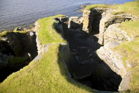 Jarslhof Iron Age houses, Shetland Islands, Scotland, United Kingdom, Europe