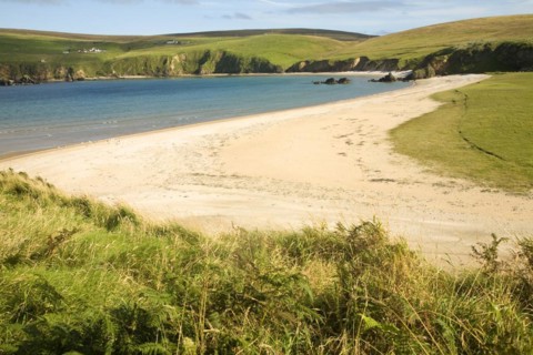 Sandy beach Burrafirth, Unst, Shetland Islands, Scotland, United Kingdom, Europe