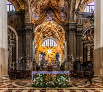 Interior view, Cathedral of Santa Maria Annunziata, 13th century, Udine, most important historical