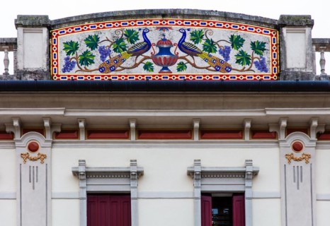 Historic old town centre with mosaic, Spilimbergo, Friuli, Italy, Spilimbergo, Friuli, Italy,