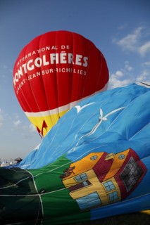 Hot-air balloons, Ballooning Festival, Saint-Jean-sur-Richelieu, Quebec Province, Canada, North