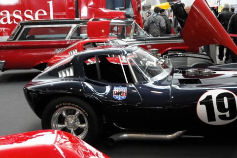 RETRO CLASSICS 2010, Stuttgart Messe, A black Cobra racing car with the number 19 exhibited