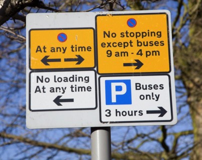 Parking signs, England, UK