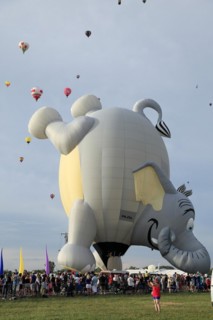 Hot-air balloons, Ballooning Festival, Saint-Jean-sur-Richelieu, Quebec Province, Canada, North