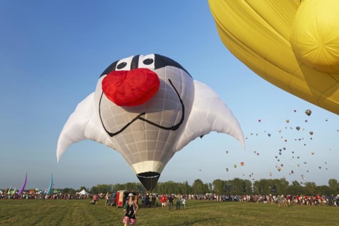 Hot-air balloons, Ballooning Festival, Saint-Jean-sur-Richelieu, Quebec Province, Canada, North