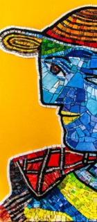 Picasso mosaic copy, mosaic school producing mosaic masters, Spilimbergo, city of mosaic art,