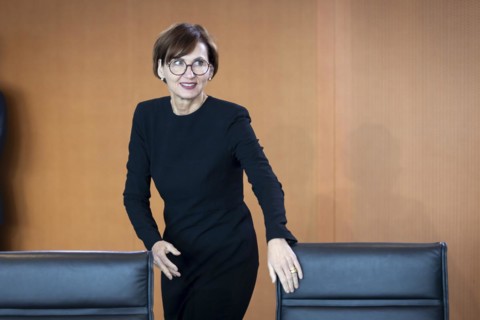 Bettina Stark-Watzinger, FDP, Federal Minister of Education and Research, on the fringes of a