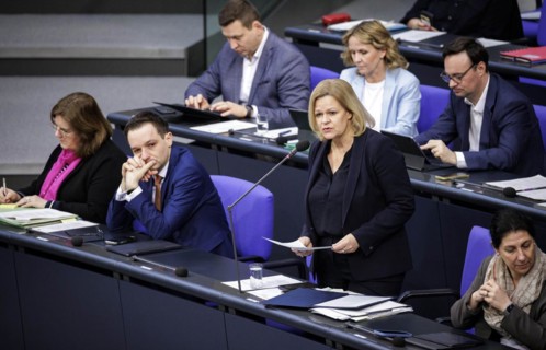 Nancy Faeser, Federal Minister of the Interior and Home Affairs, photographed during the government