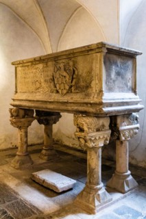 Crypt, Duomo di Santa Maria Maggiore, 13th century, historic city centre, Spilimbergo, Friuli,