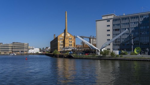 Industrial and factory site on the Spree, luminaire factory, Berlin-Oberschoeneweide, Berlin,