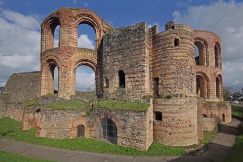 Roman UNESCO Imperial Baths and ancient historical bathing complex, thermal baths, Roman times,