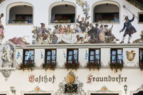 Lueftlmalerei, Garmisch-Partenkirchen, Werdenfelser Land, Upper Bavaria, Bavaria, Germany, Europe