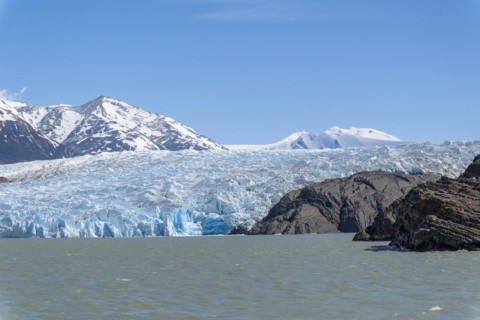 Glacier, Lago Grey, Torres del Paine National Park, Parque Nacional Torres del Paine, Cordillera