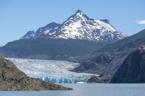 Glacier, Lago Grey, Torres del Paine National Park, Parque Nacional Torres del Paine, Cordillera