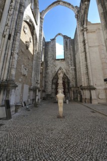 Lisbon city view, carmo convent, portugal