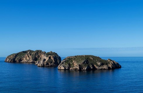 Malgrats Islands, Illes de las Malgrats seen from the Parque de les Malgrats, near Santa Ponca or