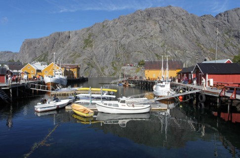 Museum village Nusfjord on the Lofoten Islands, Norway, Scandinavia, Europe