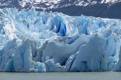 Glacier, Lago Grey, Torres del Paine National Park, Parque Nacional Torres del Paine, Cordillera