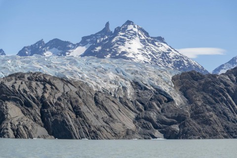 Glacier, Lago Grey, Torres del Paine National Park, Parque Nacional Torres del Paine, Cordillera