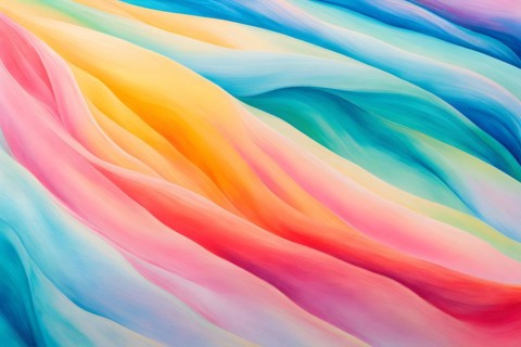 Abstract pastel painting with flowing lines intertwine organic shapes symbolizing springs awake, AI