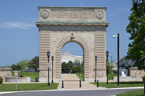 Architecture, Royal Military College Arch, Kingston, Province of Ontario, Canada, North America
