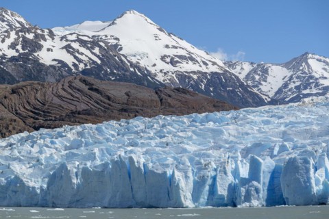 Glacier, Lago Grey, Torres del Paine National Park, Parque Nacional Torres del Paine, Cordillera