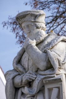 Monument to Johann Turmayr, called Aventinus, (1477-1534), Aventinusplatz, Abensberg, Lower