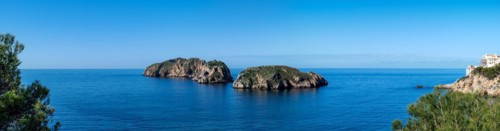 Panoramic view, Malgrats Islands, Illes de las Malgrats seen from the Parque de les Malgrats, near