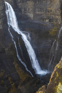 Foaming Halfoss waterfall, Sudurland, Iceland, Europe