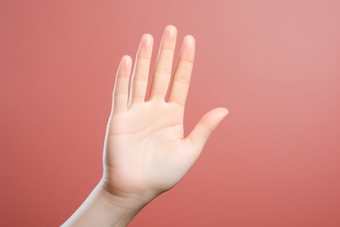 Woman's hand in stop pose. KI generiert, generiert, AI generated