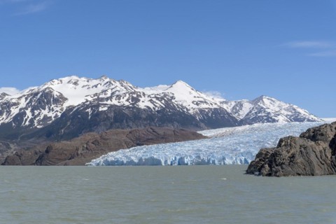 Glacier, Lago Grey, Torres del Paine National Park, Parque Nacional Torres del Paine, Cordillera