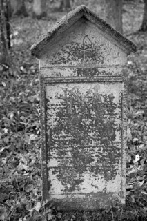 Jewish cemetery, weathered gravestone, black and white, wine village Beilstein, Moselle,
