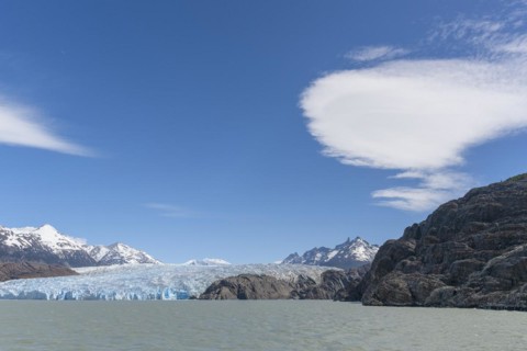 Glacier, Lago Grey, Torres del Paine National Park, Parque Nacional Torres del Paine, Cordillera
