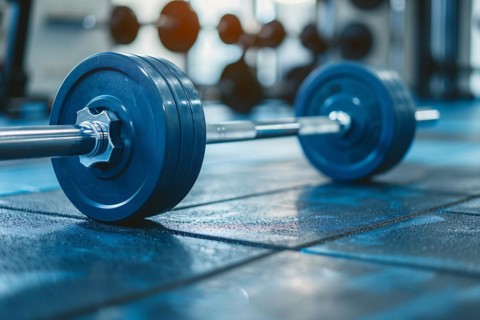 Dumbbell free weight used in weight training in gym. KI generiert, generiert, AI generated