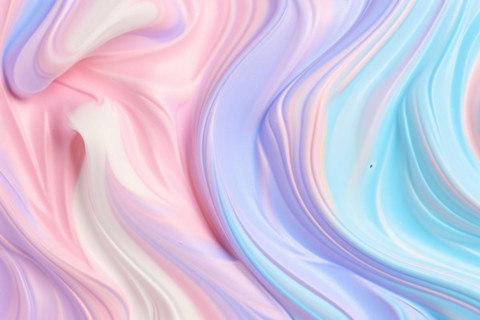 Pastel colored soft serve ice cream background. KI generiert, generiert, AI generated