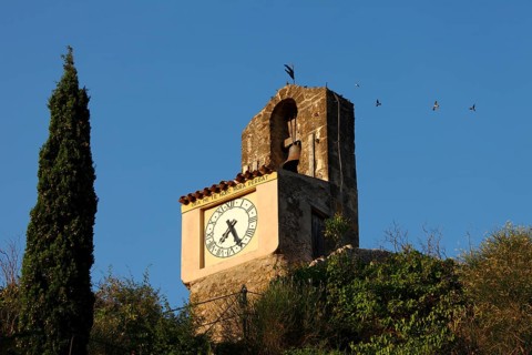 Lourmarin bell tower, Parc Naturel Regional du Luberon, Vaucluse, Provence, France, Europe